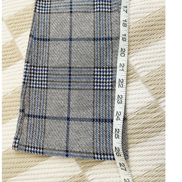 Urban Outfitters UO Casey Kick Flare Plaid Pants Black Gray - Picture 6 of 7